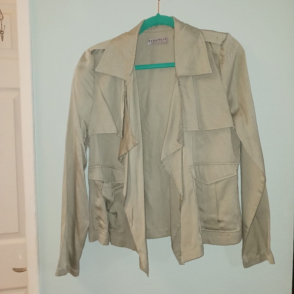 Sage Green Bagatelle Lyocell Utility Jacket | Size M
